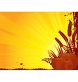 Grunge pumpkin and corn vector image