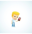 Set of with funny cartoon casual character in vector image