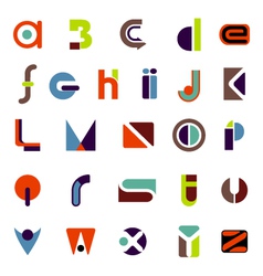 Complete icon alphabet vector image