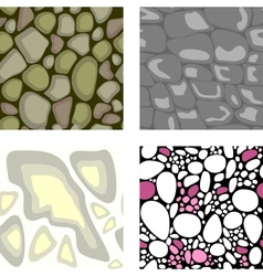 Funny cartoon stones seamless pattern Royalty Free Vector