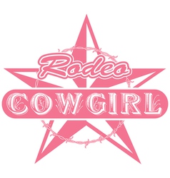 Vintage rodeo signs vector image