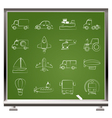 Different kind of transportation icons vector image