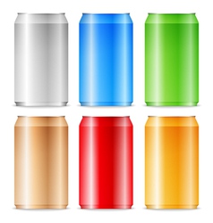Aluminium cans vector image