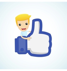 Set of with funny cartoon casual character in vector image
