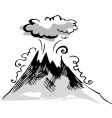 Volcano vector image