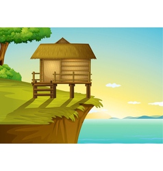 Thai house on top vector image