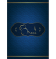 Blue restaurant menu cover vector image