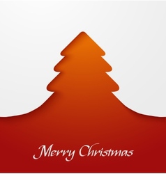 Orange abstract christmas tree applique vector image