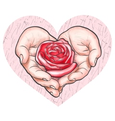 Freehand drawing in the style of watercolor vector image