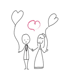 Wedding love vector image