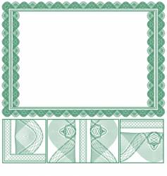 Certificate border vector image