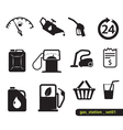Gas station set vector image