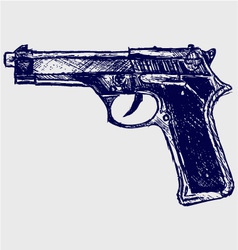 Gun black vector image