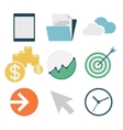 Business icons flat design Business icons flat design vector image
