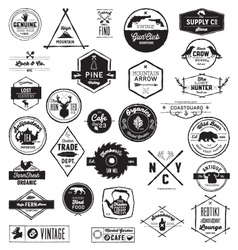 30 Hand sketched Vintage style logos 30 Hand sketched Vintage style logos vector image