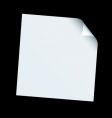 Square paper curl vector image