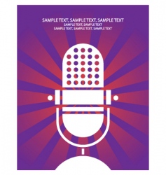 Retro microphone poster vector image