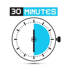 Thirty Minutes Stop Watch - Clock vector image