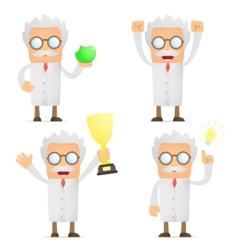Cartoon scientist vector image