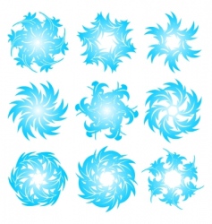 Set of snowflakes vector image