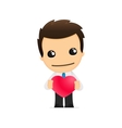 Funny cartoon office worker vector image