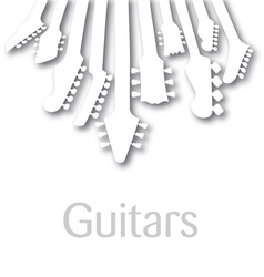 Background with Guitar headstocks vector image