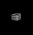 Minimalistic icon stack of thick books Minimalistic icon stack of thick books vector image