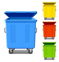 Recycling bins vector image