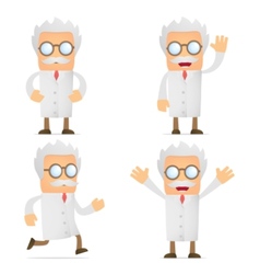 Cartoon scientist vector image