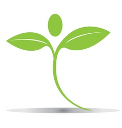 Green plant figure logo vector image