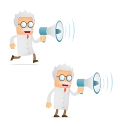Cartoon scientist vector image