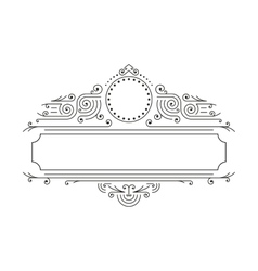 Floral frames in mono line style with copy vector image