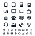 Communication device icons vector image