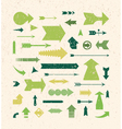 Arrows set vector image
