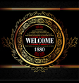 Golden label vector image