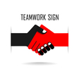 Handshake abstract sign design vector image