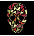 Skull with new year trees Skull with new year trees vector image