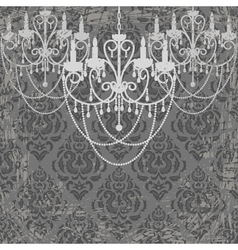Vintage chandeliers vector image