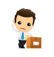Funny cartoon office worker vector image