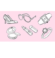 Woman style design elements vector image