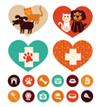 Veterinary emblems and signs vector image