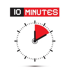 Ten Minutes Stop Watch - Clock vector image