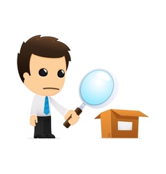 Funny cartoon office worker vector image