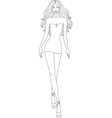 Woman in mini dress vector image
