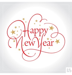 Happy new year hand lettering Happy new year hand lettering vector image