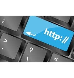 Http button on keyboard key - business concept vector image