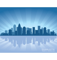 Charlotte north carolina skyline vector image