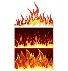 Fire backgr set vector image
