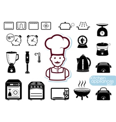 Kitchen set vector image