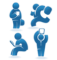 Modern technology business people and computer Modern technology business people and computer vector image
